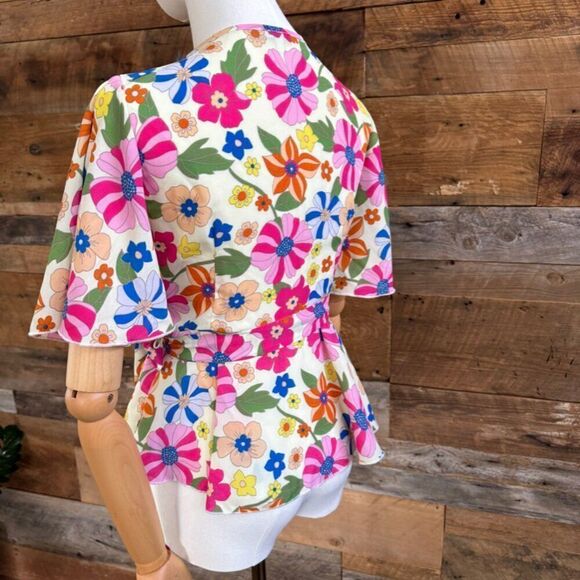 Fashion Nova wrap peplum style top - Picture 5 of 16